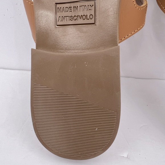 LOTTINI, VACCHETTA MULTI STRAP, BROWN LEATHER FLAT SANDALS, SIZE US 9.5 EU 41 - Picture 15 of 16